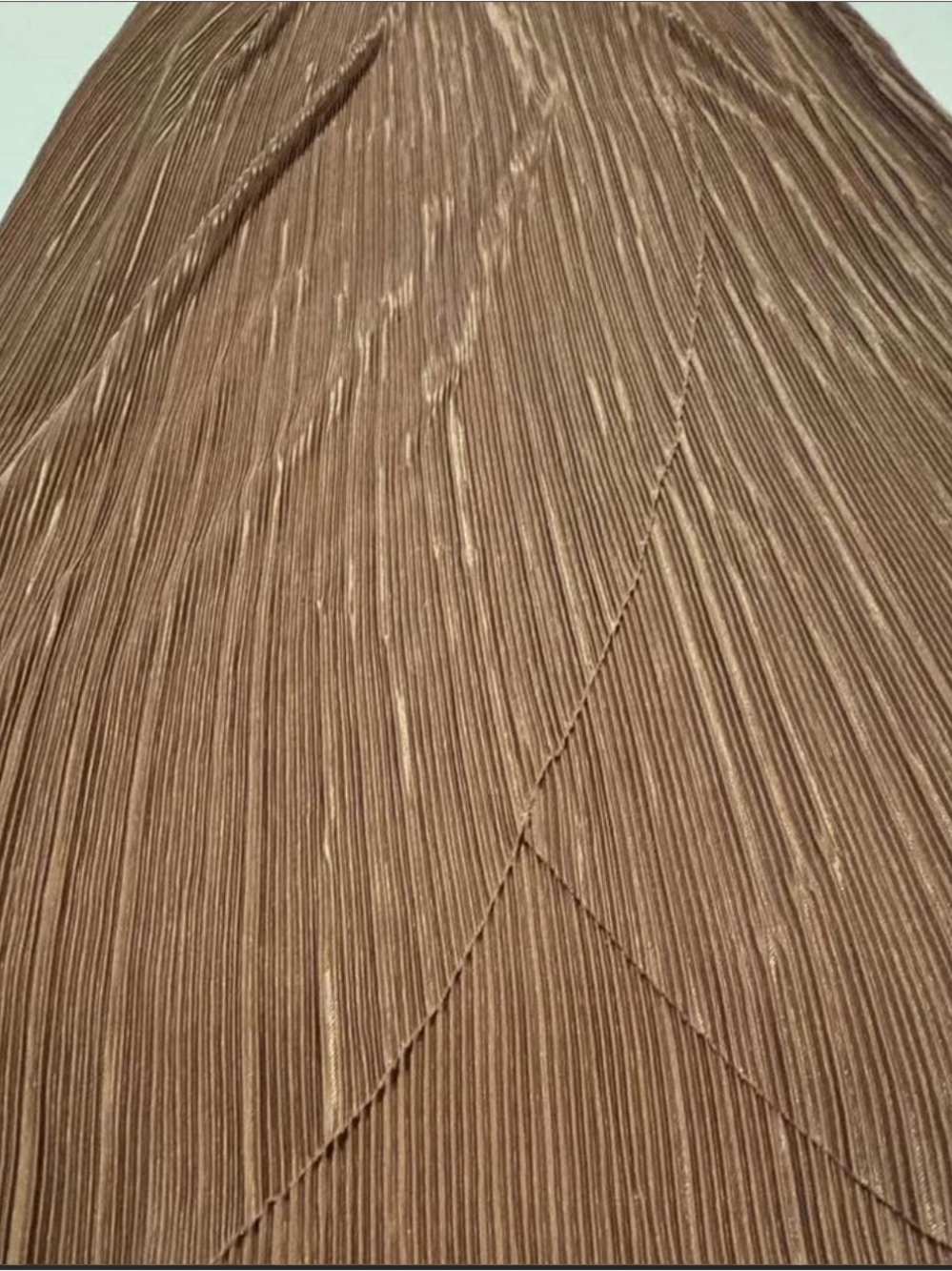 ASOS Brown Pleated Wrap High-Low Skirt - Picture 2 of 2